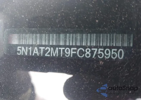2015 Nissan Rogue Sl z USA, uszkodzony, nr VIN 5N1AT2MT9FC875950